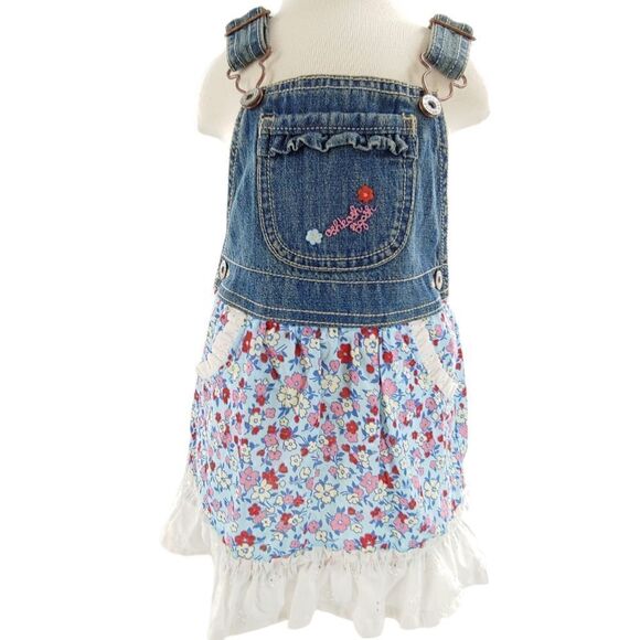 Oshkosh B'gosh cotton classic Vestbak w/ deep eyelet ruffle & pockets 24 months - Picture 2 of 10